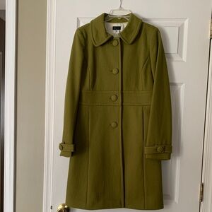 J Crew Lady Day Coat Wool Blend Olive